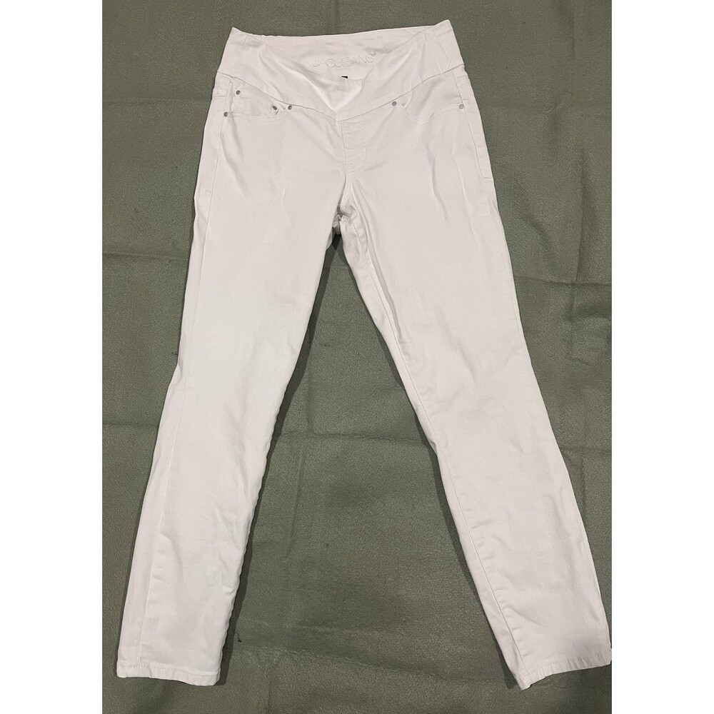 Jag Jeans Pull On Size 6 White Denim High Rise Slim Ankle Inseam 28”